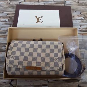 💘LV Damier Azur Favorite PM Shoulder Clutch Bag